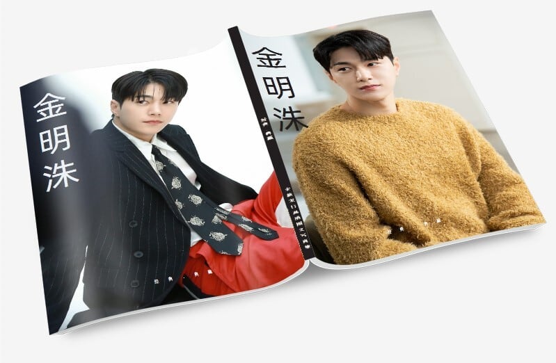 韓国俳優『キム・ミョンス(エル)』写真集1冊 A4ポスター4枚 しおり4枚 LOMOカード10枚