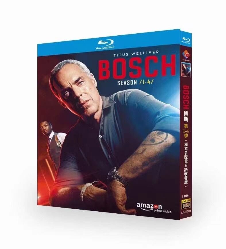 日本語字幕＆吹替-「bosch-ボッシュ-シーズン1-4」ブルーレイ-4枚組blu-ray高画質正規品-華流グッズストア