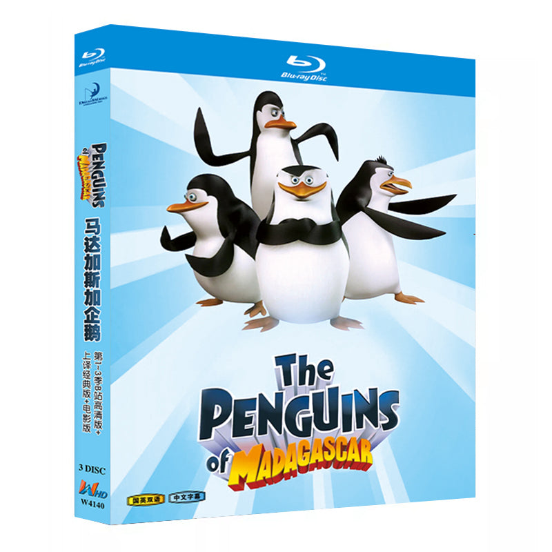 アニメ「ペンギンズ FROM マダガスカル ザ・ムービーシリーズ1+2+3」ブルーレイBOX3枚組-華流グッズストア