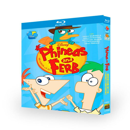 アニメ「 フィニアスとファーブシリーズ1-2/Phineas and Ferb Season」ブルーレイ4枚組[Blu-ray-BOX]-華流グッズストア