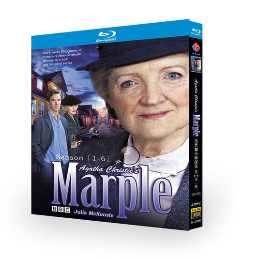 日本語字幕「アガサ・クリスティー ミス・マープル」シリーズ1-6ブルーレイ4枚組[Blu-ray-BOX]高画質海外盤正規品-華流グッズストア