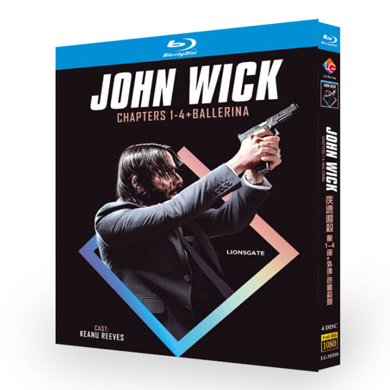 映画「ジョン・ウィック シリーズ1-4」 日本語字幕ブルーレイ[Blu-ray-BOX] 4-DISC-DISC キアヌ・リーブス マイケル・エンクヴィスト-華流グッズストア