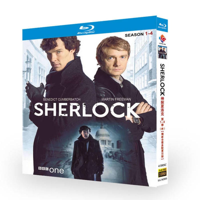 日本語字幕「SHERLOCK／シャーロック シーズン1-4」ブルーレイ4枚組[Blu-ray-BOX]高画質海外盤正規品-華流グッズストア