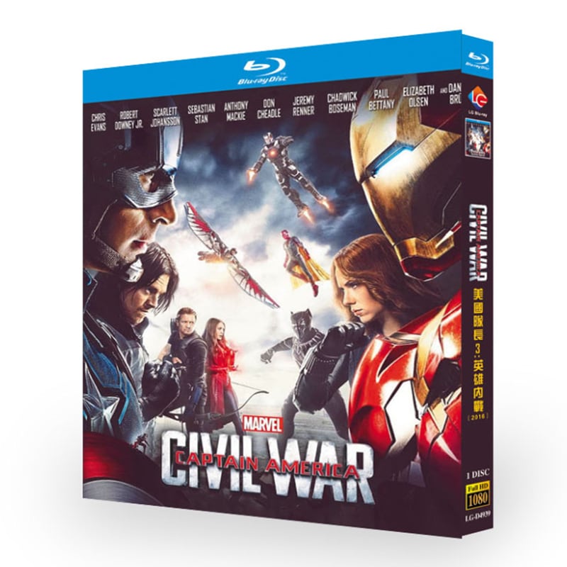 映画日本語字幕「シビル・ウォー／キャプテン・アメリカ」ブルーレイ１枚組blu-ray-box高画質海外盤正規品-華流グッズストア
