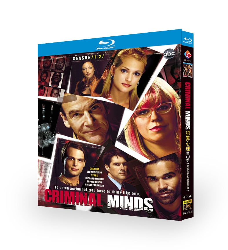 日本語字幕「クリミナル・マインド シーズン1-2」ブルーレイ4枚組[Blu-ray-BOX]高画質海外盤正規品-華流グッズストア
