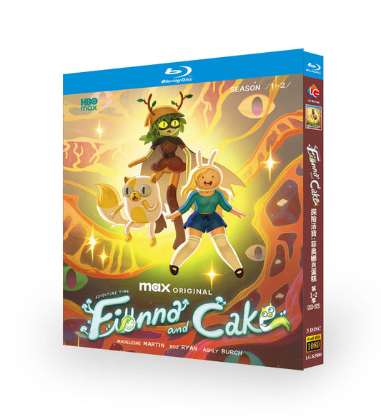 アニメ「Adventure Time: Fionna & Cake Season 1-2」 日本語字幕ブルーレイ[Blu-ray-BOX] 3-DISC-DISC-華流グッズストア