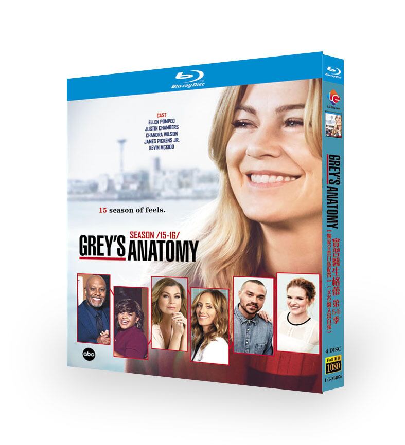 日本語字幕「グレイズ・アナトミー シーズン15-16」ブルーレイ4枚組[Blu-ray-BOX]高画質海外盤正規品-華流グッズストア