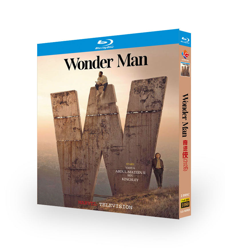 海外ドラマ「ワンダーマン」 日本語字幕ブルーレイ[Blu-ray-BOX] 2-DISC ヤヒヤ・アブドゥル=マティーン ベン・キングズリー-華流グッズストア