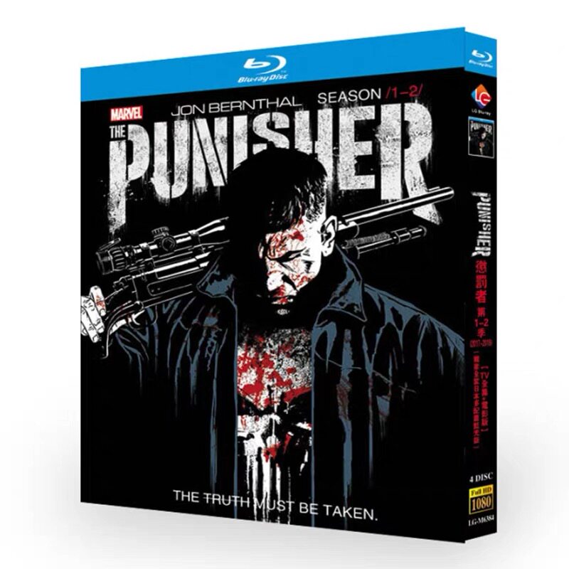 海外ドラマ「パニッシャー シリーズ1-2」 日本語字幕ブルーレイ[Blu-ray-BOX] 4-DISC ジョン・バーンサル アンバー・ローズ・レバ