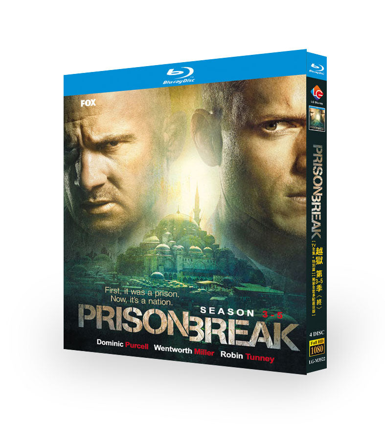 美剧「プリズン・ブレイク シーズン3-5」 日本語字幕ブルーレイ[Blu-ray-BOX] 4枚組 ウェントワース・ミラー ドミニク・パーセル-華流グッズストア