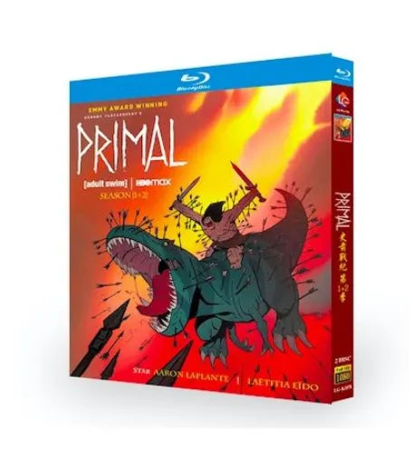 アニメ「PRIMAL プライマル シーズン1+2+映画版」 日本語字幕ブルーレイ[Blu-ray-BOX] 2-DISC-DISC アーロン・ラプラント ラエティツィア・イドゥ-華流グッズストア